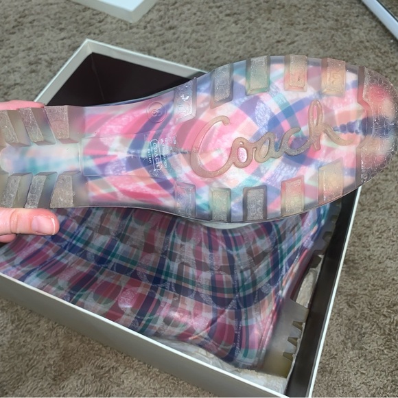 Coach multi colored rain boots - Picture 2 of 3